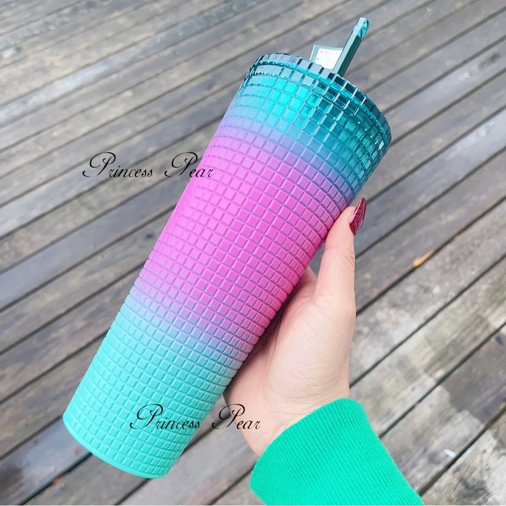 5/$100 Starbucks Love colorful grid 2024 cold cup 24 oz - Picture 2 of 5